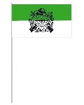 Papierfahnen Schützen grün/weiß mit Emblem (VE 1000 Stück) 12 x 24